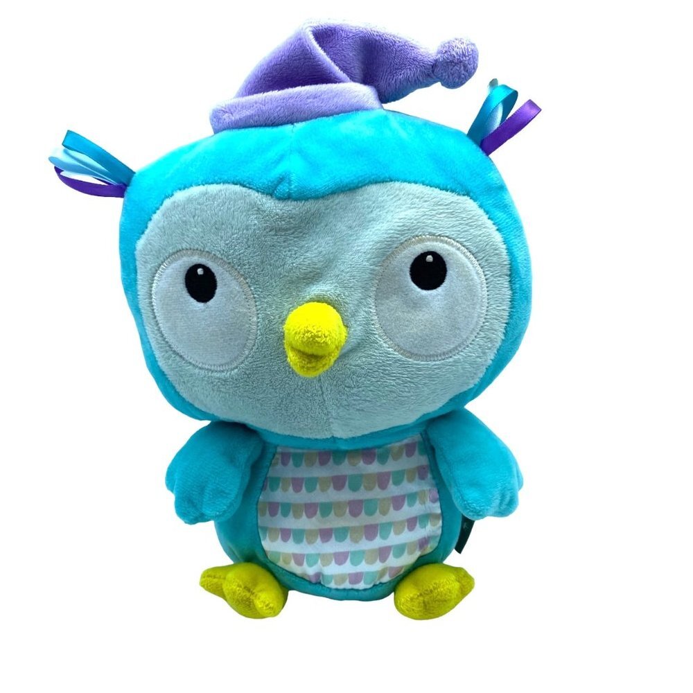 Hallmark Goodnight Kisses Owl Teal Green Plush Stuffed Animal Baby Toy‎ 9"